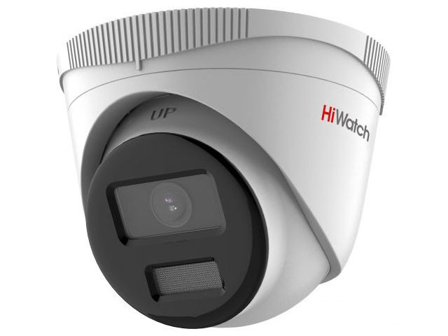 HiWatch DS-I453L(B) 4 мм 4 Мп уличная купольнаяя IP-камера с LED-подсветкой до 30 м и технологией ColorVu