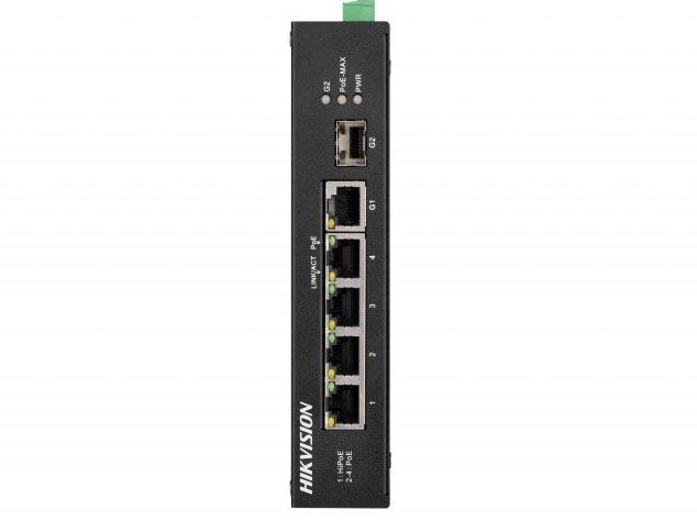 Hikvision DS-3T0306HP-E/HS Неуправляемый Hi-PoE-коммутатор с 4 портами Gigabit