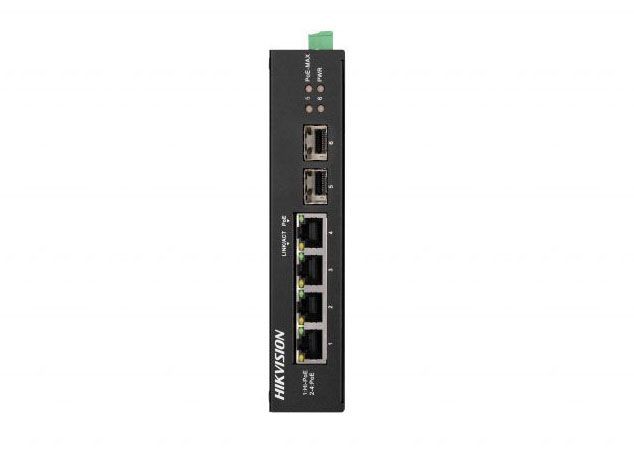 Hikvision DS-3T0506HP-E/HS Неуправляемый Hi-PoE-коммутатор с 4 портами Gigabit