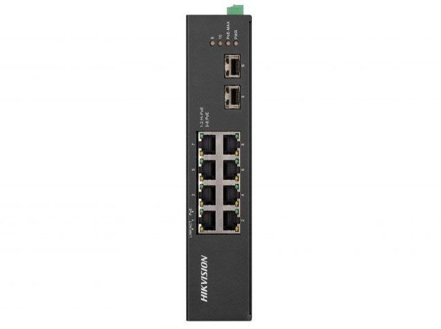 Hikvision DS-3T0510HP-E/HS Неуправляемый Hi-PoE-коммутатор с 8 портами Gigabit