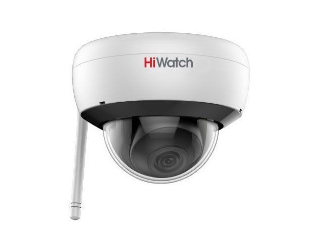 HiWatch DS-I252W(С) 4 мм 2 Мп купольная IP-видеокамера с EXIRподсветкой до 30 м, Wi-Fi и микрофоном