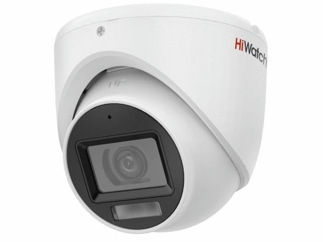 HiWatch DS-T503A(B) 3.6 мм 3К (5 Мп 16:9) уличная HD-TVI камера с гибридной подсветкой EXIR/LED до 30/20 м и встроенным микрофоном (AoC)