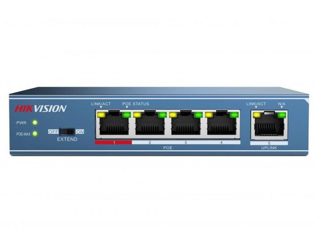 Hikvision DS-3E0105P-E Неуправляемый PoE-коммутатор