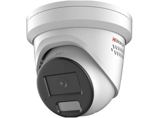 HiWatch IPC-T042C-G2/SUL 4 мм 4 Мп уличная IP-камера с LED-подсветкой до 30 м, стробоскопом и динамиком