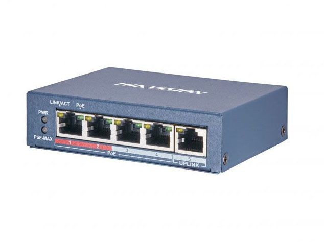 Hikvision DS-3E0105P-E(B) Неуправляемый PoE-коммутатор