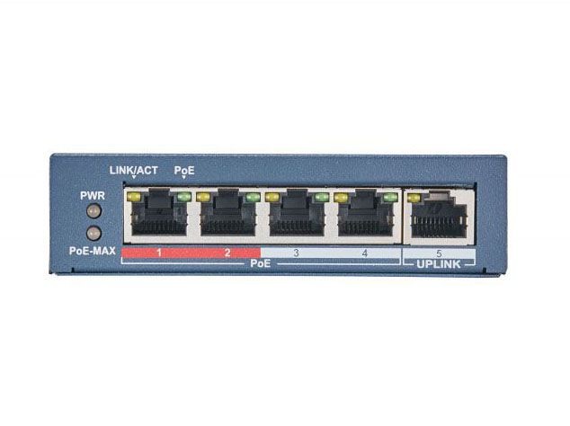 Hikvision DS-3E0105P-E(B) Неуправляемый PoE-коммутатор