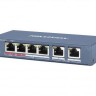 Hikvision DS-3E0106P-E/M Неуправляемый PoE-коммутатор с 4 портами