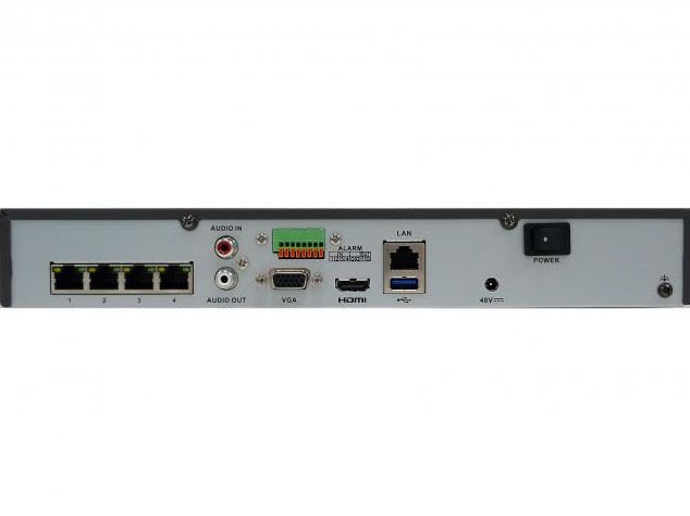 HiWatch DS-N304P 4-х канальный IP-регистратор с PoE