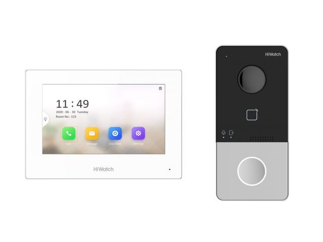 HiWatch DS-D100IKWF(B) комплект IP-видеодомофонии