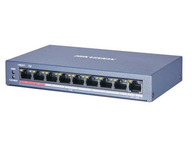 Hikvision DS-3E0109P-E/M(B) Неуправляемый PoE-коммутатор