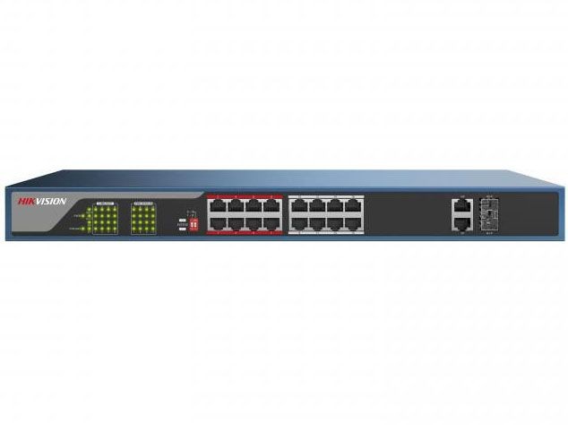 Hikvision DS-3E0318P-E Неуправляемый PoE-коммутатор