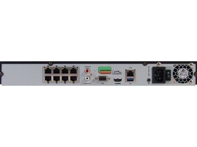 HiWatch DS-N308/2P 8-канальный IP-регистратор с PoE