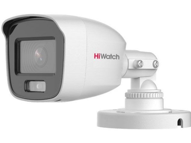 HiWatch DS-T200L 6 мм 2 Мп цилиндрическая HD-TVI-видеокамера с технологией ColorVu