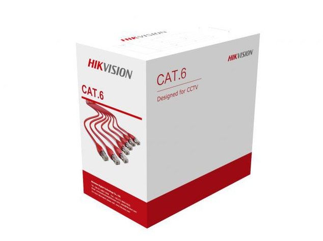 Hikvision DS-1LN6U-SC0 Кабель UTP для внешнней прокладки 8 жил/4 пары 24AWG CAT6, бухта 305 м