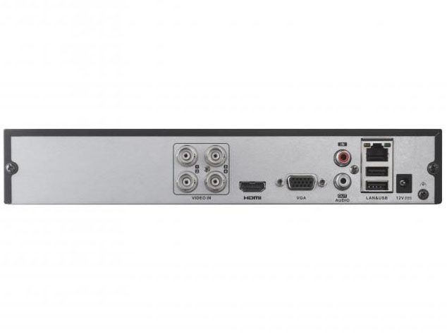 Hikvision DS-7204HGHI-E1 4-х канальный гибридный HD-TVI регистратор для аналоговых/ HD-TVI, + 1 IP-камера@720p