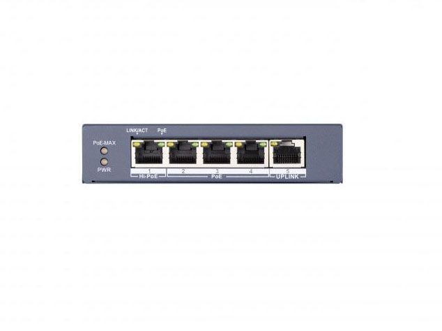 Hikvision DS-3E0505HP-E Неуправляемый Hi-PoE-коммутатор с 5 портами Gigabit
