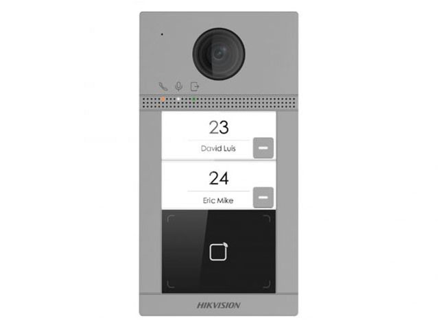 Hikvision DS-KV8213-WME1(B)/Flush 2 Мп IP вызывная панель на двух абонентов с ИК-подсветкой и Wi-Fi