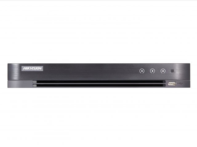 Hikvision DS-7204HQHI-K1/P 4-канальный гибридный HD-TVI регистратор для аналоговых/ HD-TVI, AHD и CVI камер + 2 канала IP@6 Мп (до 6 каналов с полным замещением аналоговых каналов)
