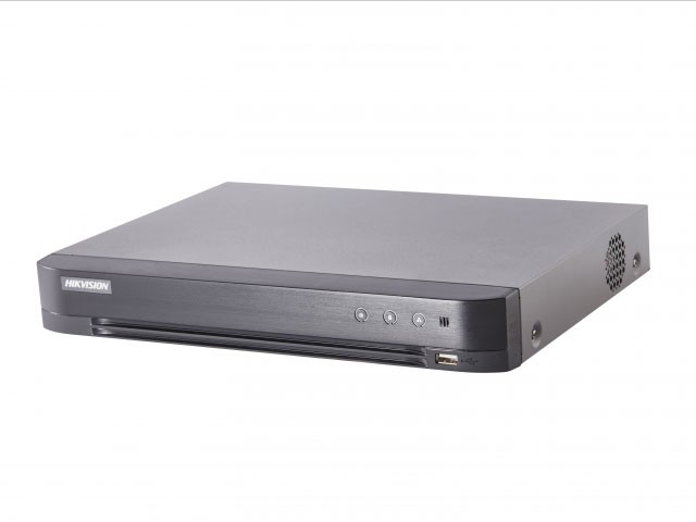 Hikvision DS-7204HQHI-K1/P 4-канальный гибридный HD-TVI регистратор для аналоговых/ HD-TVI, AHD и CVI камер + 2 канала IP@6 Мп (до 6 каналов с полным замещением аналоговых каналов)