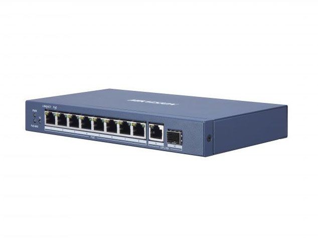 Hikvision DS-3E0510P-E/M 8-портовый гигабитный неуправляемый PoE-коммутатор