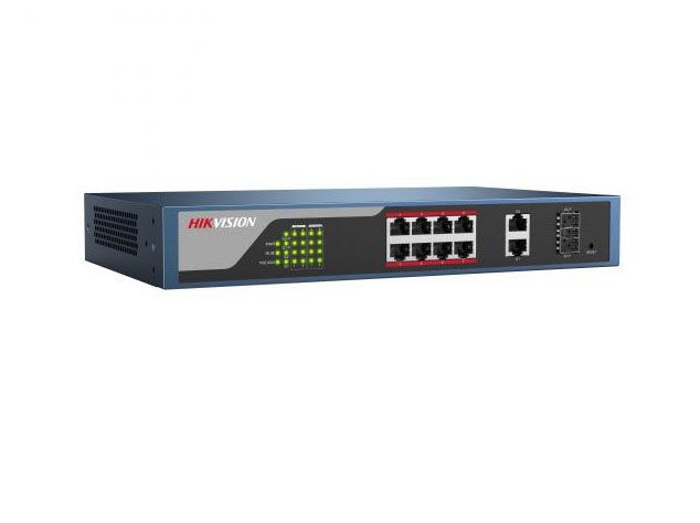 Hikvision DS-3E1310P-E Веб-управляемый PoE-коммутатор