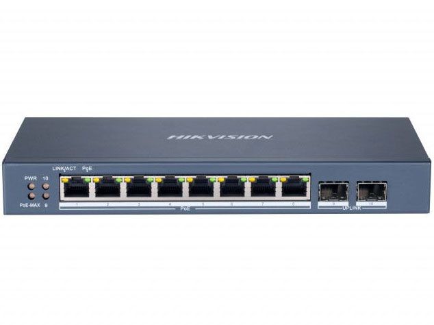 Hikvision DS-3E1510P-SI Интеллектуальный управляемый коммутатор с 8 x Gigabit PoE-портами